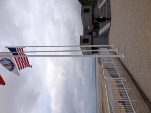 Flags at Omaha Beach